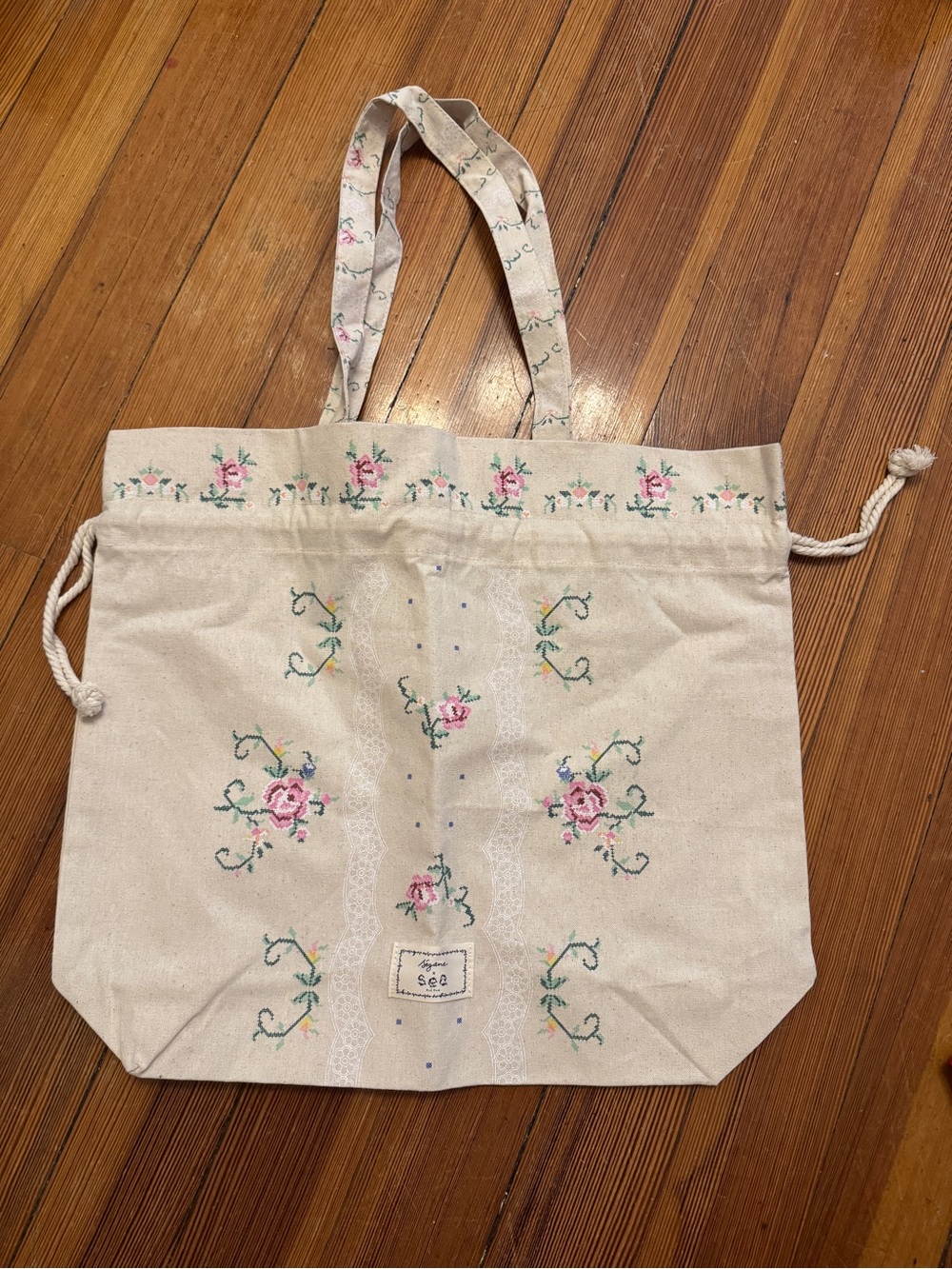 SOLD // Sézane x Sea New York NEW Tote Bag with Embroidery - Picture 3 of 4